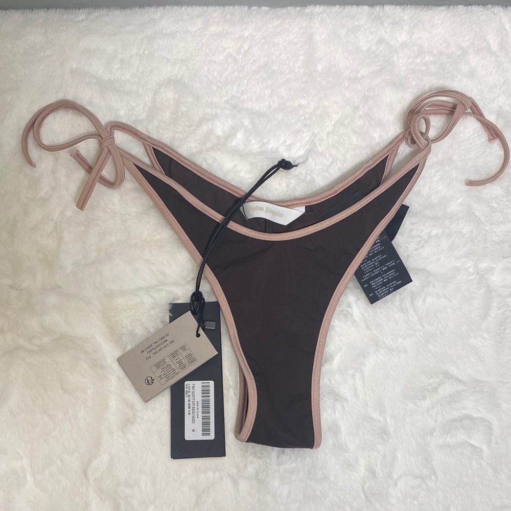 Palm Angels Brown Bikini Bottom with Contrast Pink Trim NWT - Picture 3 of 6